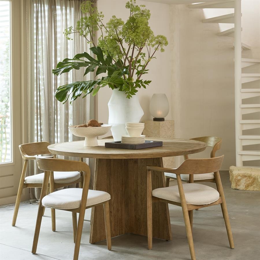 Rivièra Maison Eettafel Zermatt | Eikenhout | D140 cm