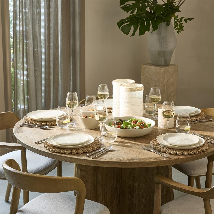 Rivièra Maison Eettafel Zermatt | Eikenhout | D140 cm