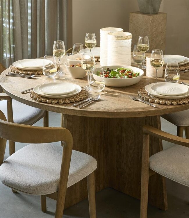 Rivièra Maison Eettafel Zermatt | Eikenhout | D140 cm