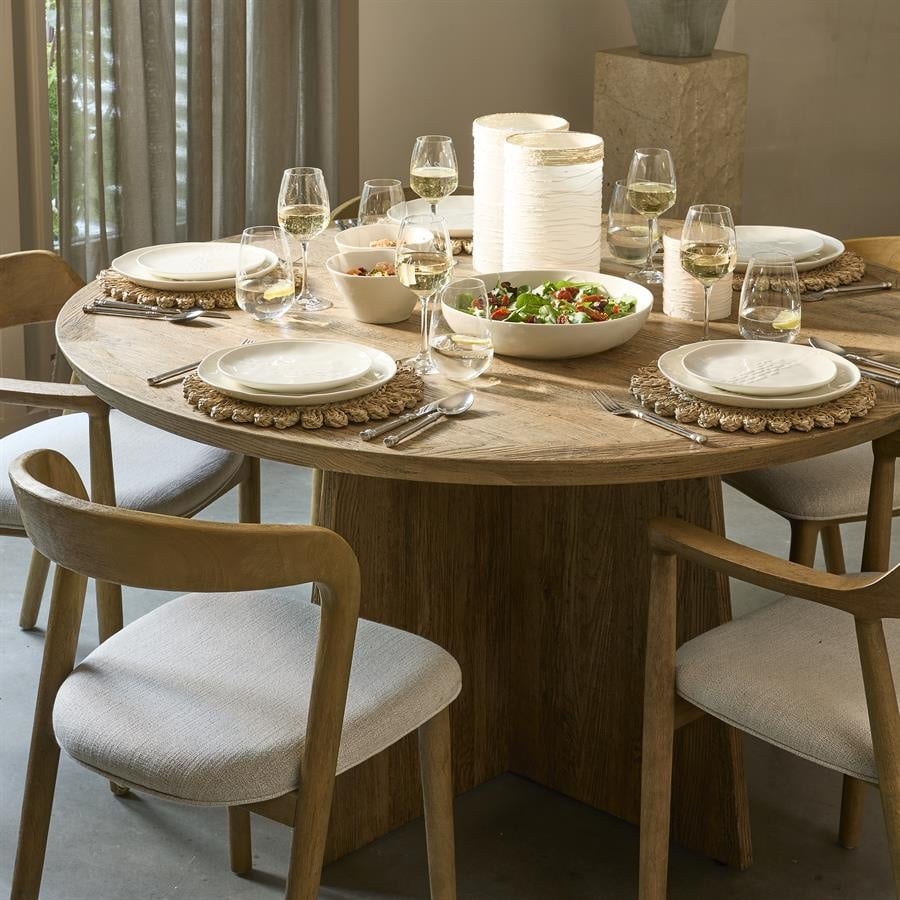 Rivièra Maison Eettafel Zermatt | Eikenhout | D140 cm