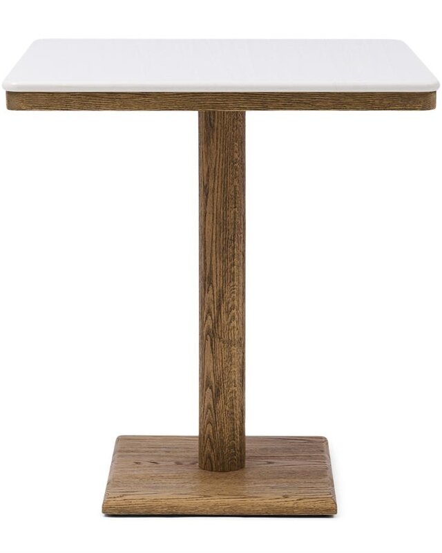 Rivièra Maison Bistrotafel Amalfi | Marmer | Eikenhout | 70x70 cm