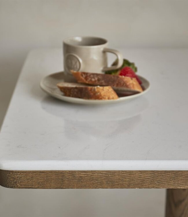 Rivièra Maison Bistrotafel Amalfi | Marmer | Eikenhout | 70x70 cm