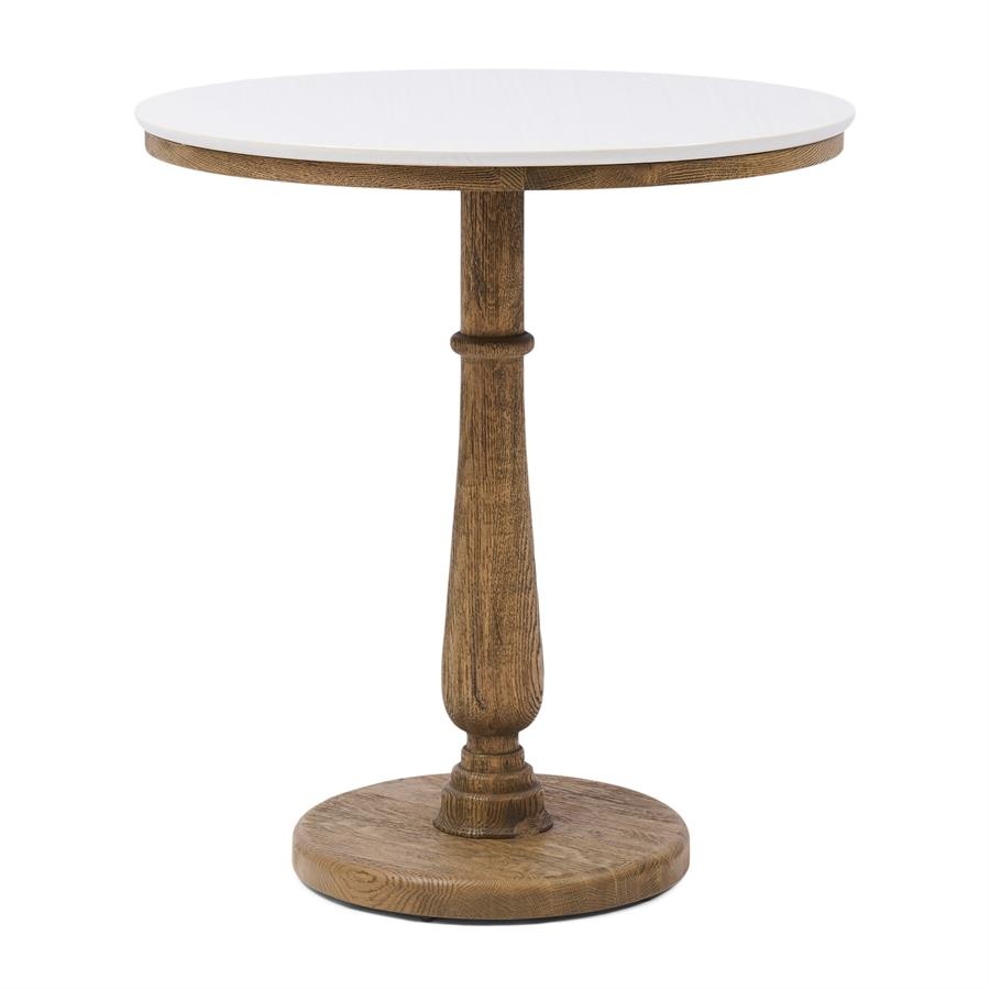 Rivièra Maison Bistrotafel Amalfi | Marmer | Eikenhout | D70 cm