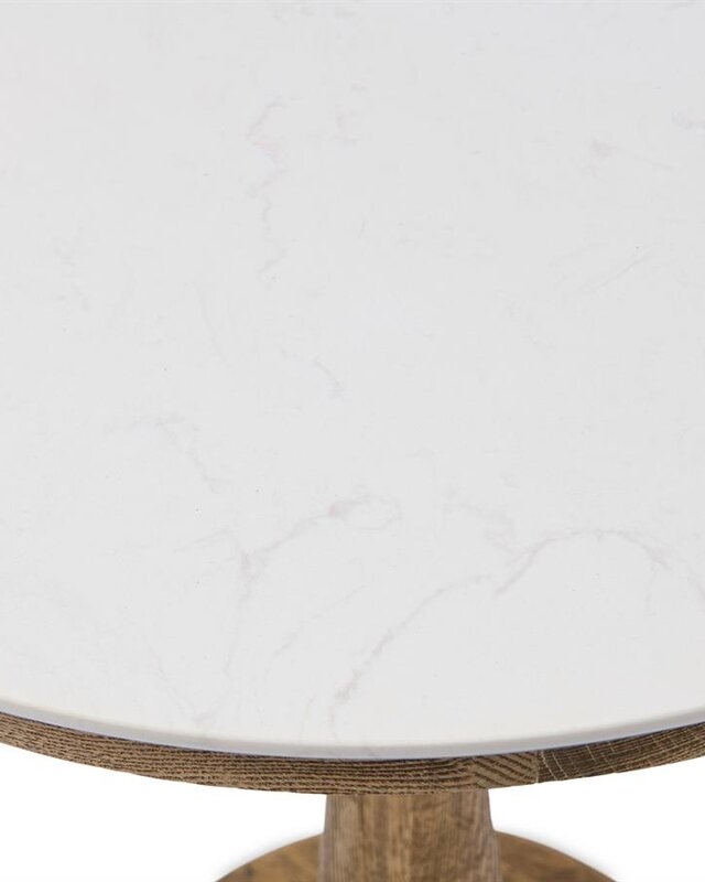 Rivièra Maison Bistrotafel Amalfi | Marmer | Eikenhout | D70 cm