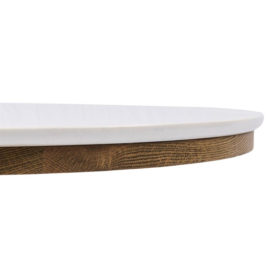Rivièra Maison Bistrotafel Amalfi | Marmer | Eikenhout | D70 cm
