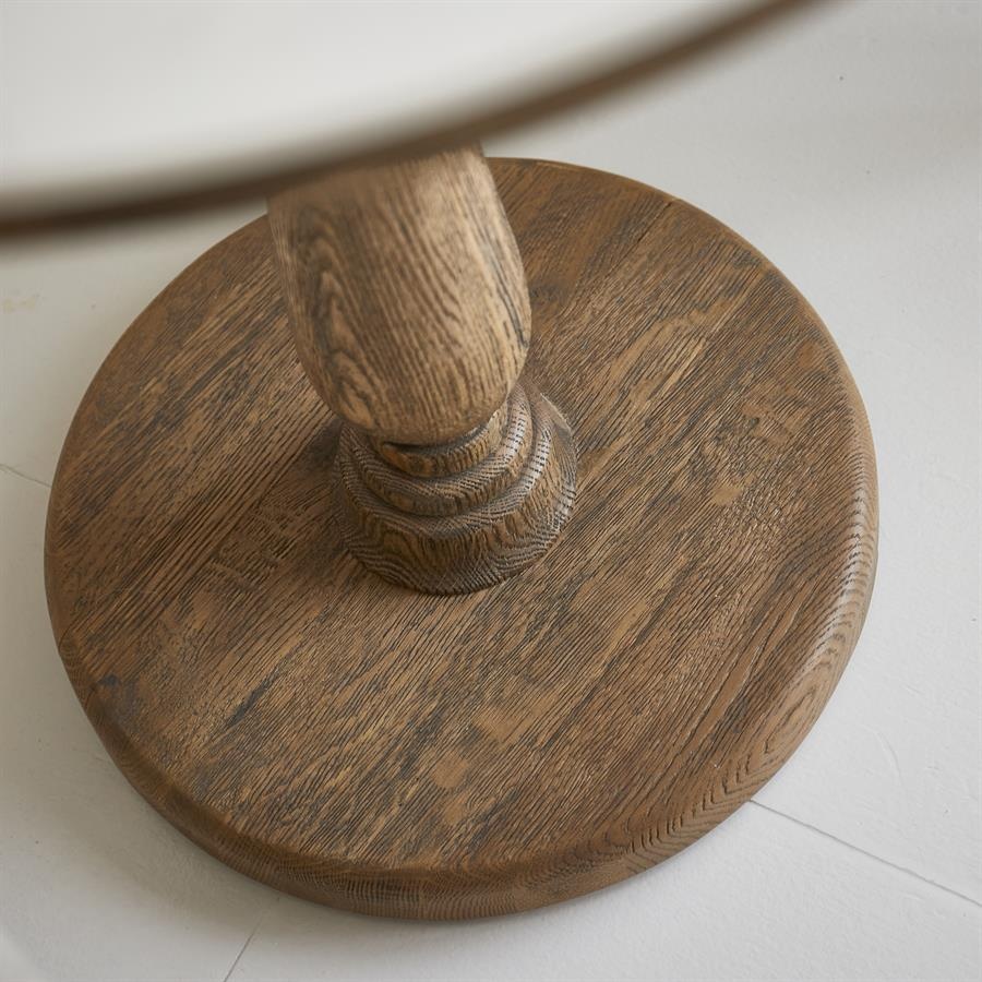Rivièra Maison Bistrotafel Amalfi | Marmer | Eikenhout | D70 cm