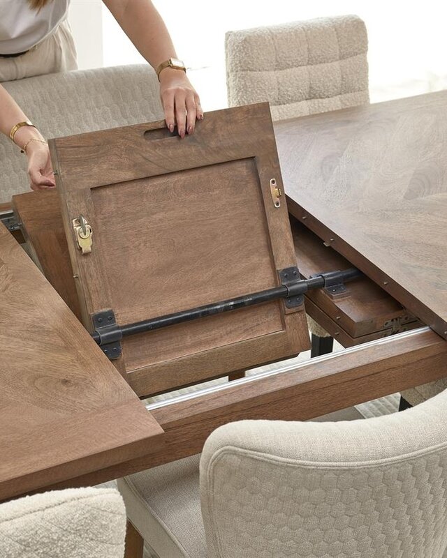 Rivièra Maison Eettafel Bodie Hill | Mangohout | Uitschuifbaar