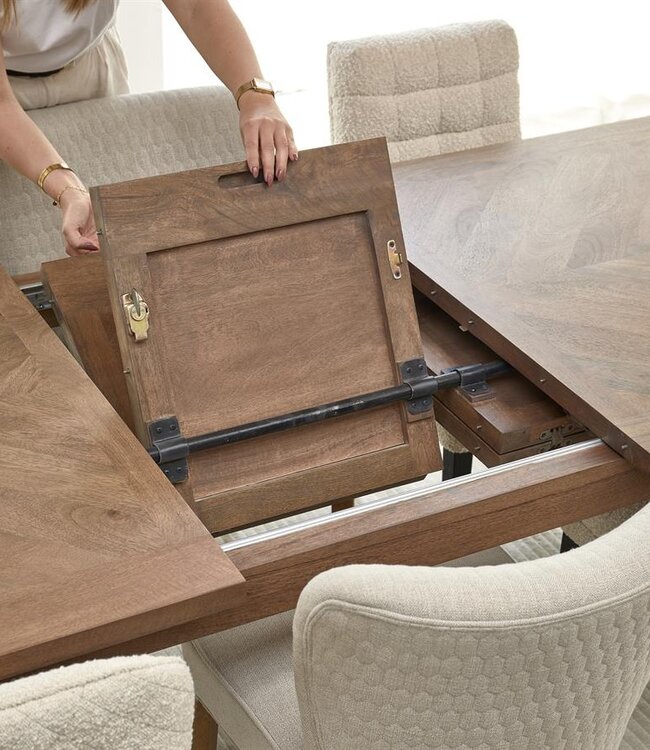 Rivièra Maison Eettafel Bodie Hill | Mangohout | Uitschuifbaar