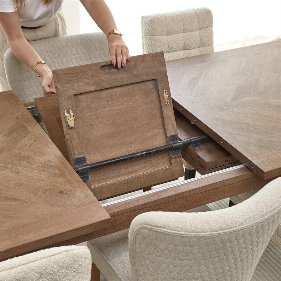 Rivièra Maison Eettafel Bodie Hill | Mangohout | Uitschuifbaar