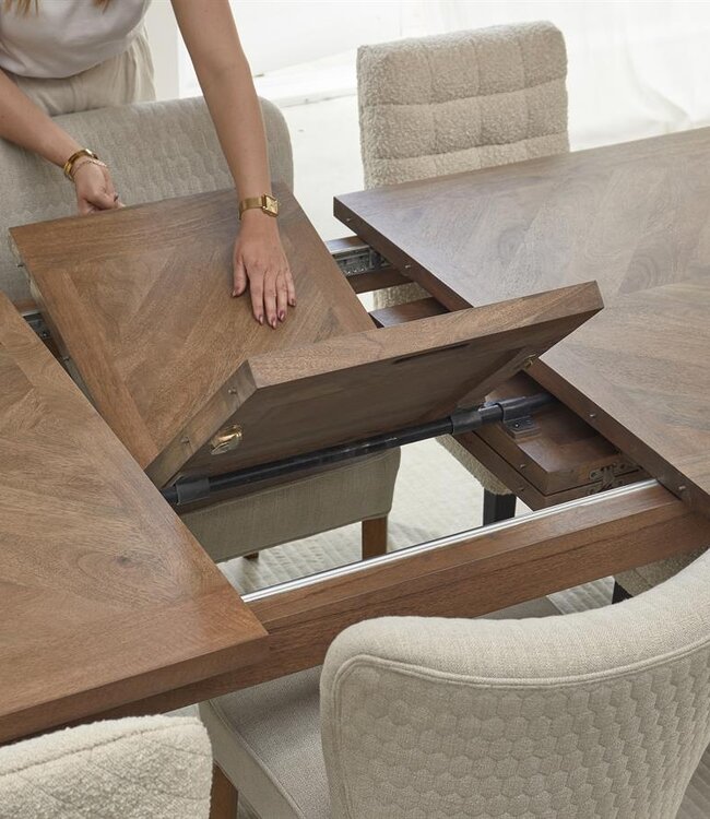 Rivièra Maison Eettafel Bodie Hill | Mangohout | Uitschuifbaar