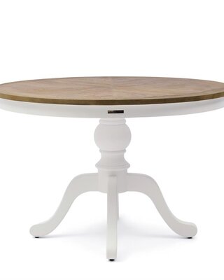 Rivièra Maison Le Marais Eettafel | Eikenhout | Wit | H78 x D120 cm