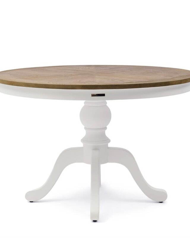 Rivièra Maison Le Marais Eettafel | Eikenhout | Wit | H78 x D120 cm