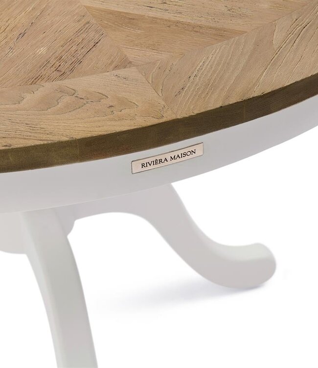 Rivièra Maison Le Marais Eettafel | Eikenhout | Wit | H78 x D120 cm