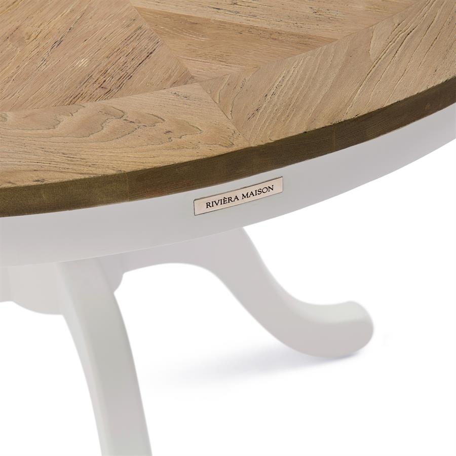 Rivièra Maison Le Marais Eettafel | Eikenhout | Wit | H78 x D120 cm