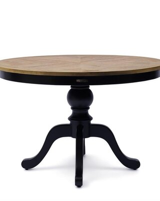 Rivièra Maison Le Marais Eettafel | Eikenhout | Zwart | H78 x D120 cm
