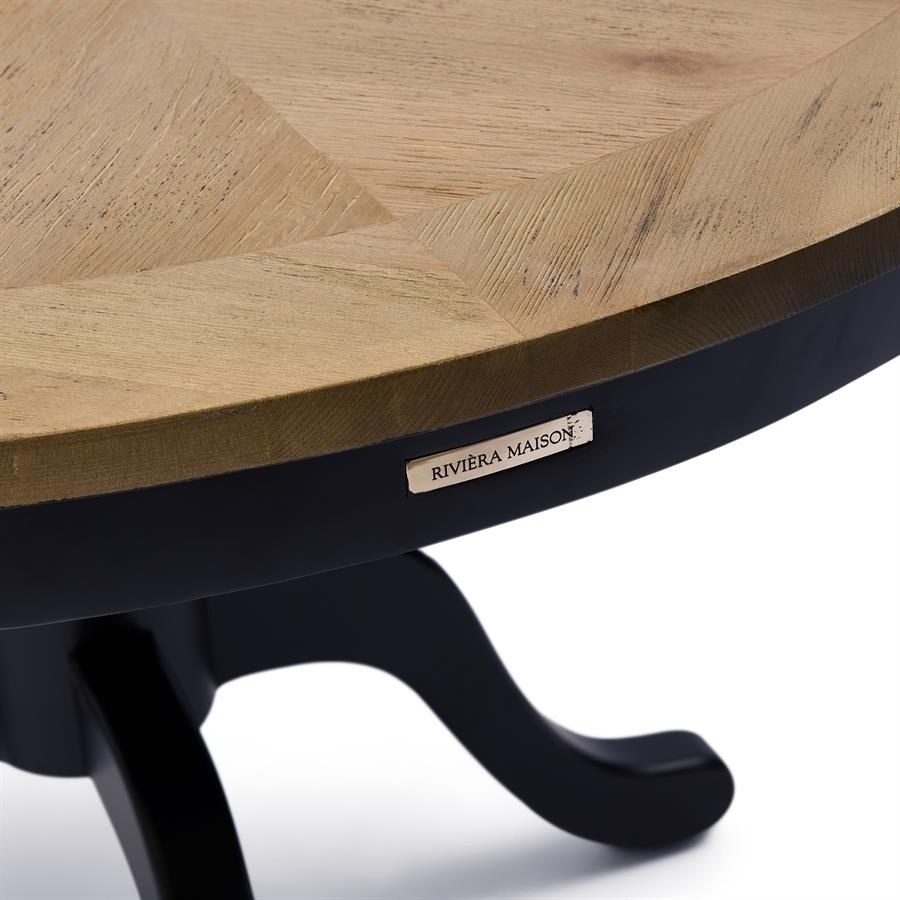 Rivièra Maison Le Marais Eettafel | Eikenhout | Zwart | H78 x D120 cm