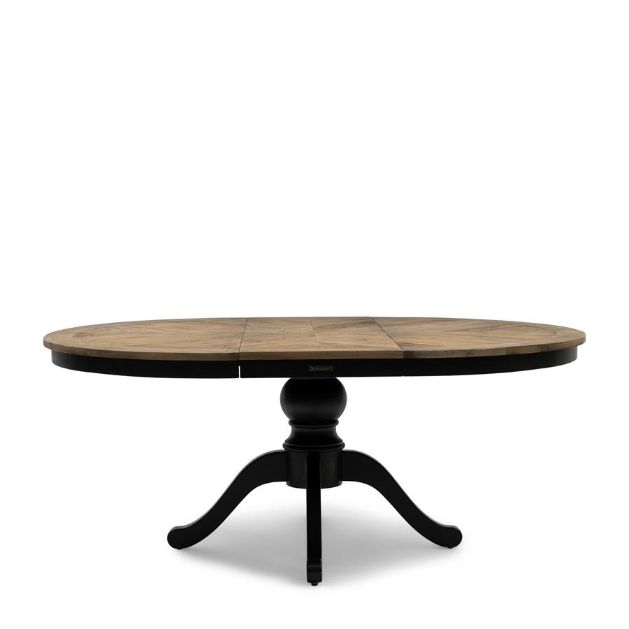 Rivièra Maison Le Marais Eettafel | Eiken | Zwart | Verstelbaar