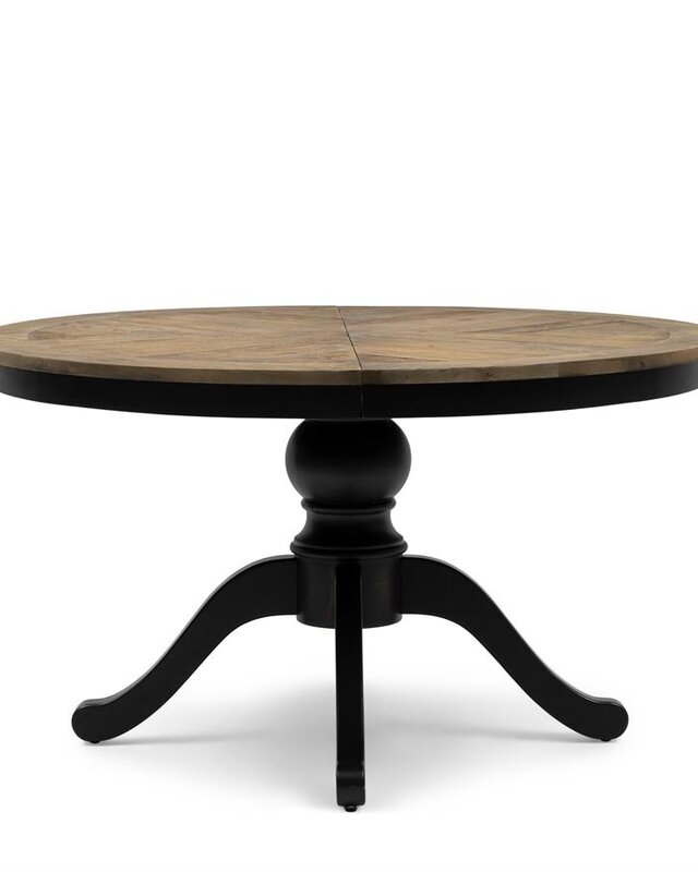 Rivièra Maison Le Marais Eettafel | Eiken | Zwart | Verstelbaar