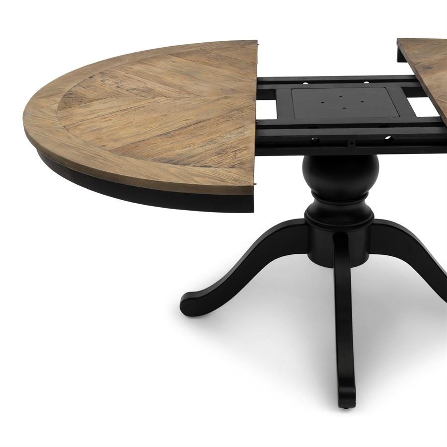 Rivièra Maison Le Marais Eettafel | Eiken | Zwart | Verstelbaar