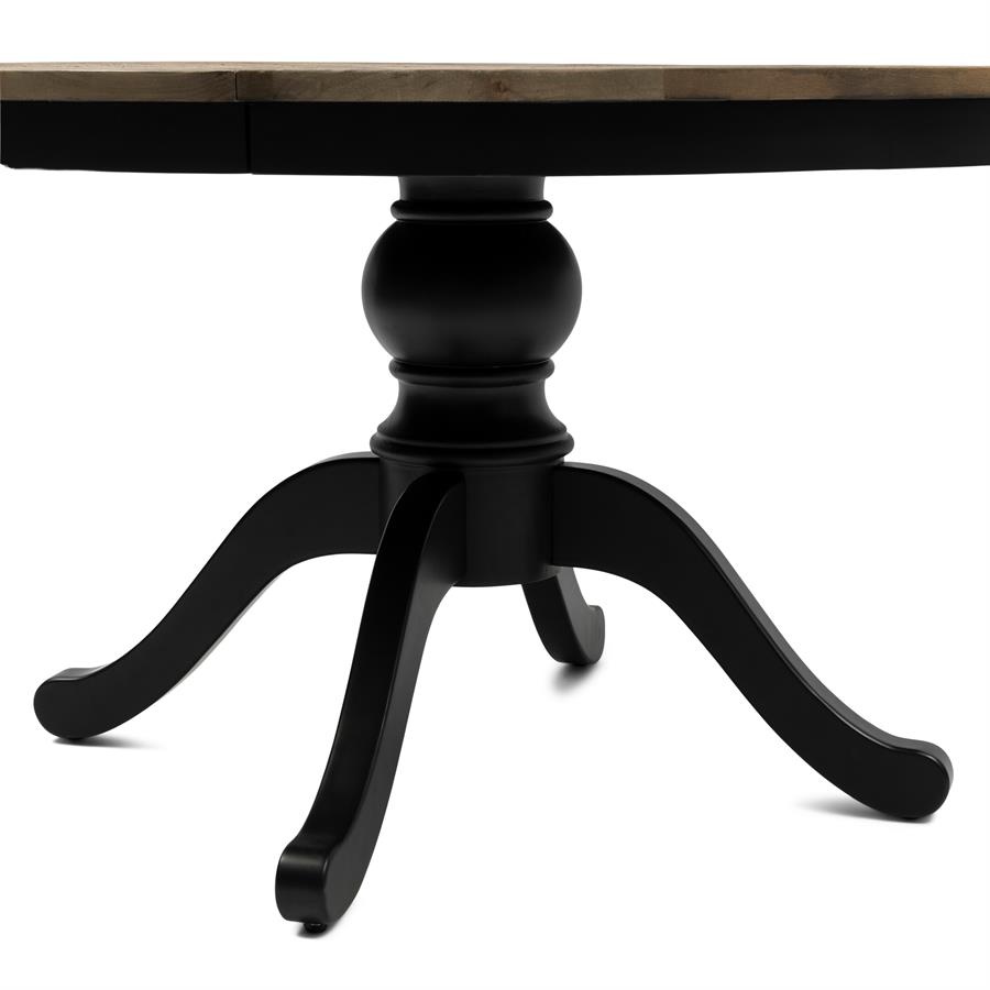 Rivièra Maison Le Marais Eettafel | Eiken | Zwart | Verstelbaar