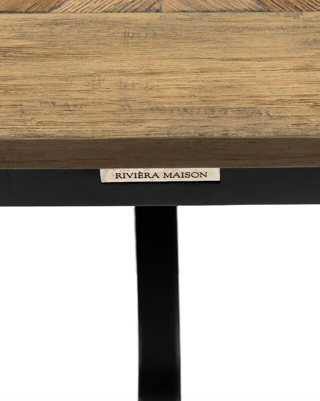 Rivièra Maison Le Marais Eettafel | Eiken | Zwart | Verstelbaar