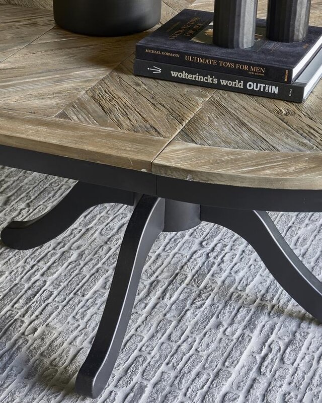 Rivièra Maison Le Marais Eettafel | Eiken | Zwart | Verstelbaar