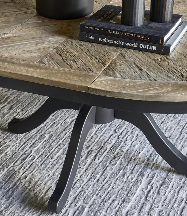 Rivièra Maison Le Marais Eettafel | Eiken | Zwart | Verstelbaar
