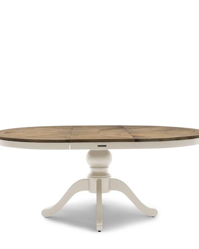 Rivièra Maison Le Marais Eettafel | Eiken | Wit | Verstelbaar