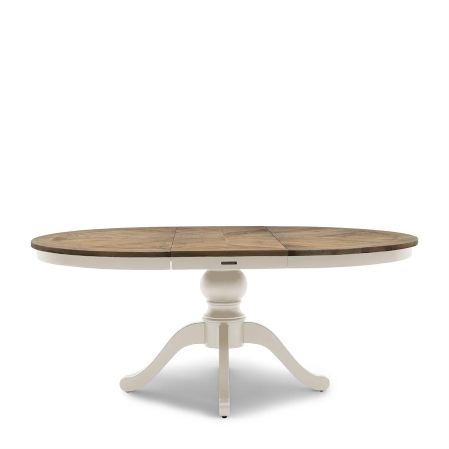 Rivièra Maison Le Marais Eettafel | Eiken | Wit | Verstelbaar