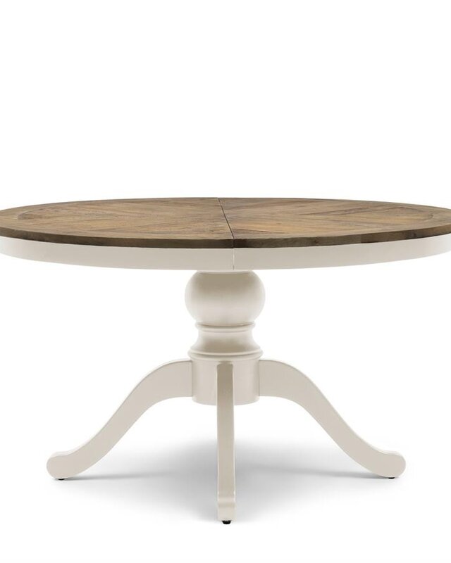 Rivièra Maison Le Marais Eettafel | Eiken | Wit | Verstelbaar
