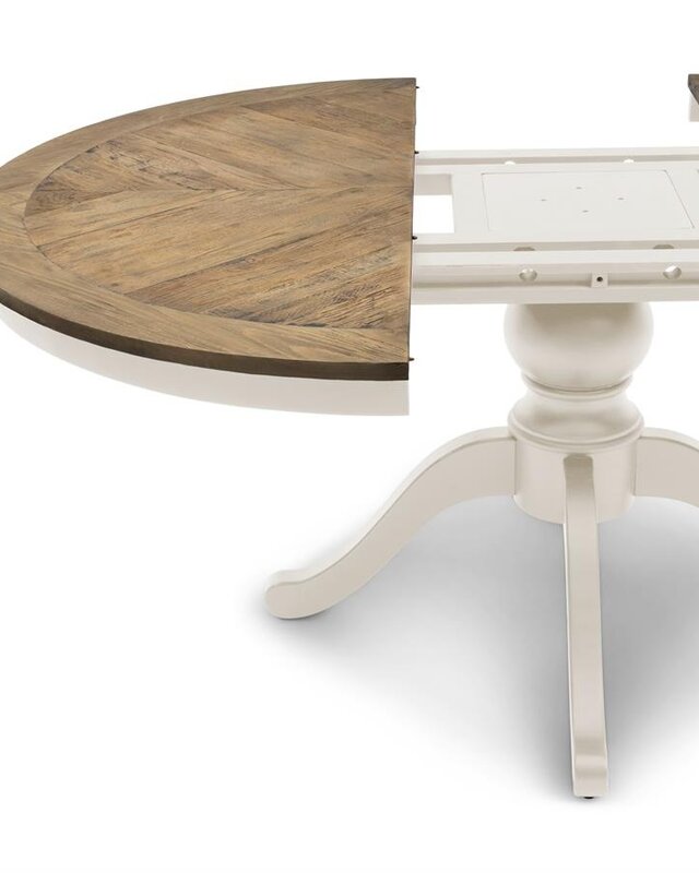 Rivièra Maison Le Marais Eettafel | Eiken | Wit | Verstelbaar