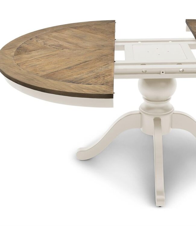Rivièra Maison Le Marais Eettafel | Eiken | Wit | Verstelbaar