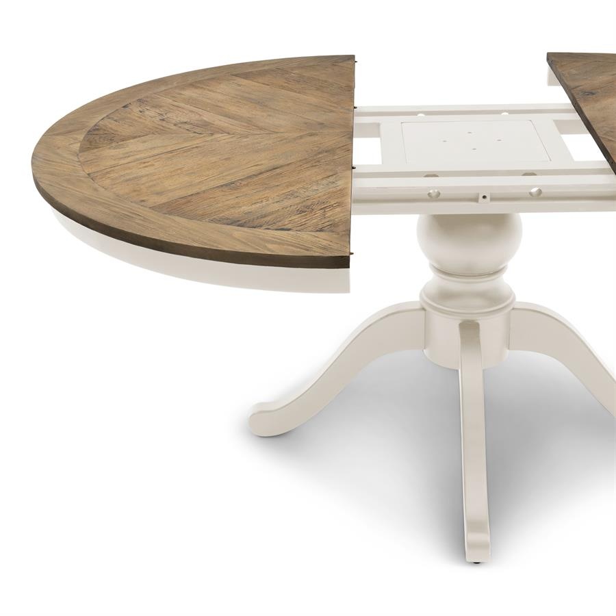 Rivièra Maison Le Marais Eettafel | Eiken | Wit | Verstelbaar
