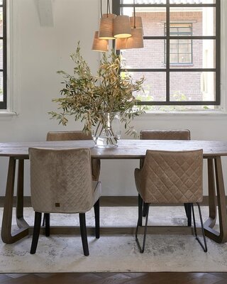 Rivièra Maison Miller Eettafel | Eikenhout | H76 x B220 x D100 cm