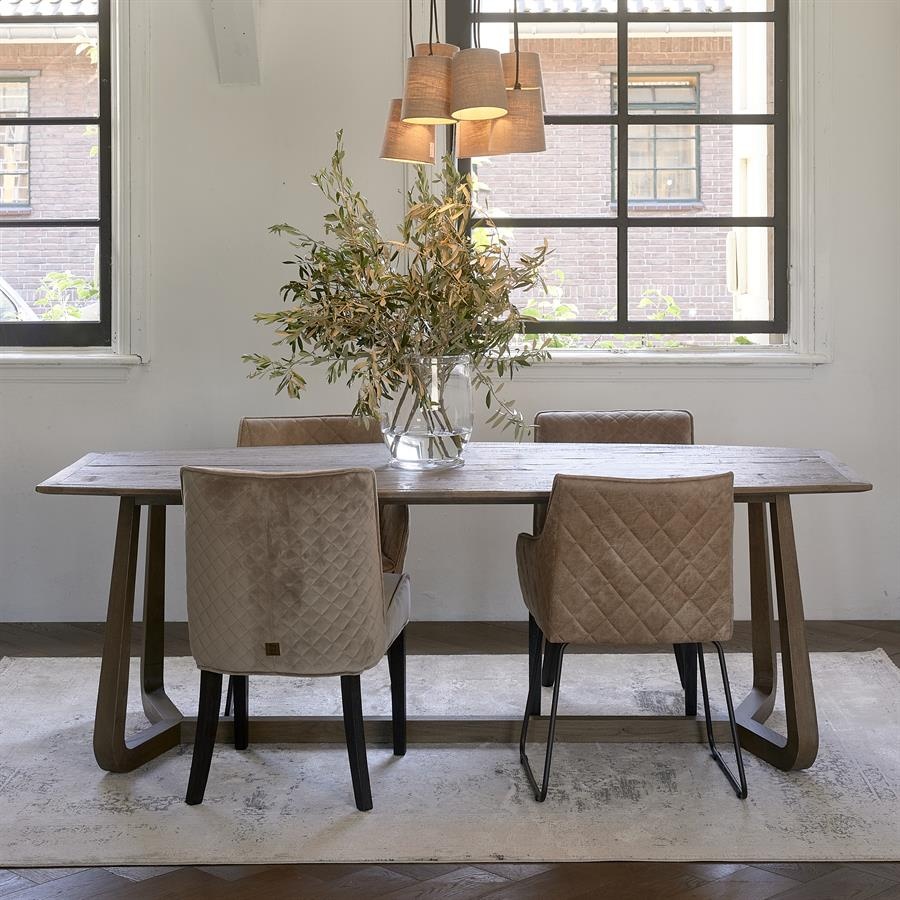Rivièra Maison Miller Eettafel | Eikenhout | H76 x B220 x D100 cm