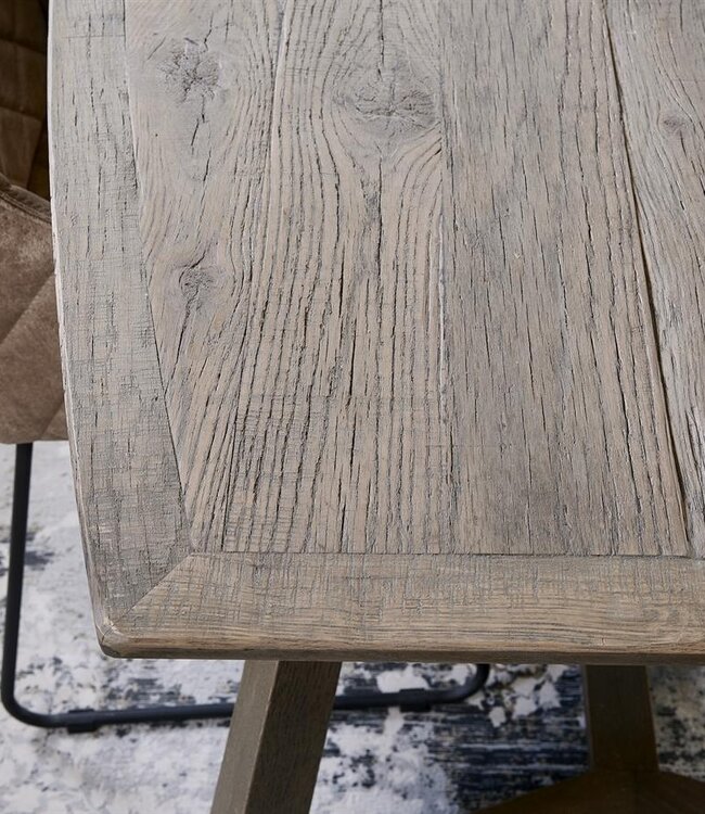 Rivièra Maison Miller Eettafel | Eikenhout | H76 x B220 x D100 cm