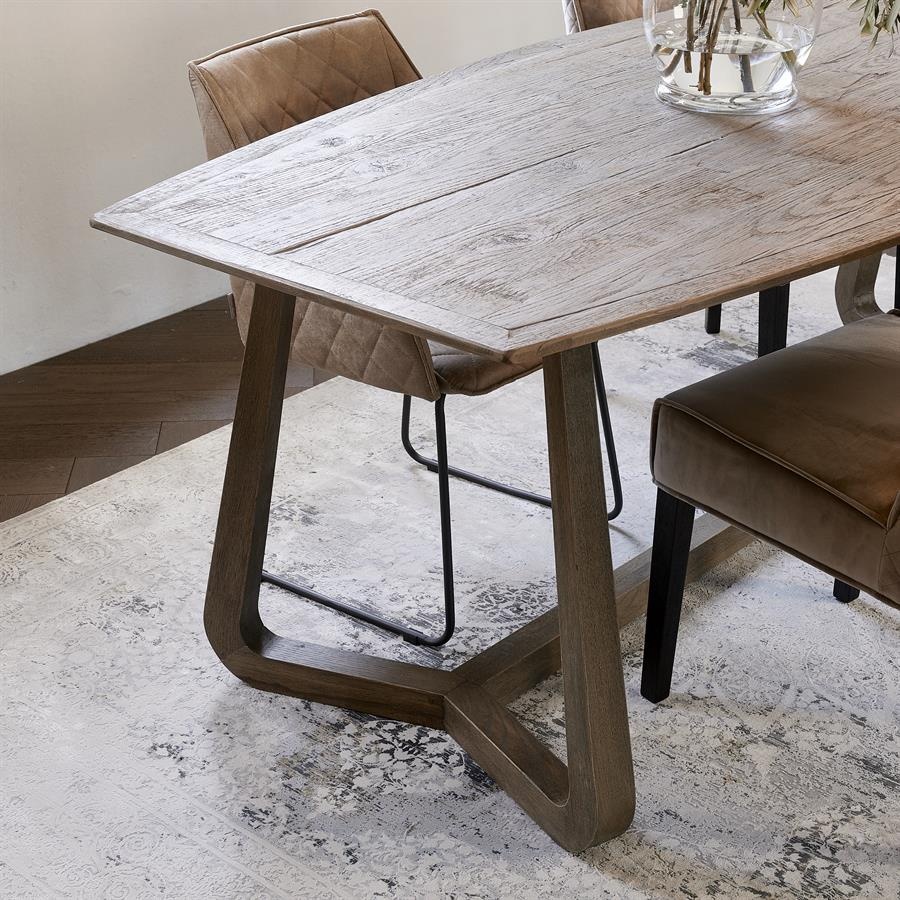 Rivièra Maison Miller Eettafel | Eikenhout | H76 x B220 x D100 cm