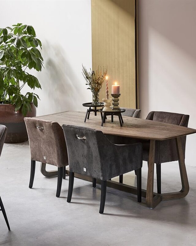 Rivièra Maison Miller Eettafel | Eikenhout | H76 x B220 x D100 cm