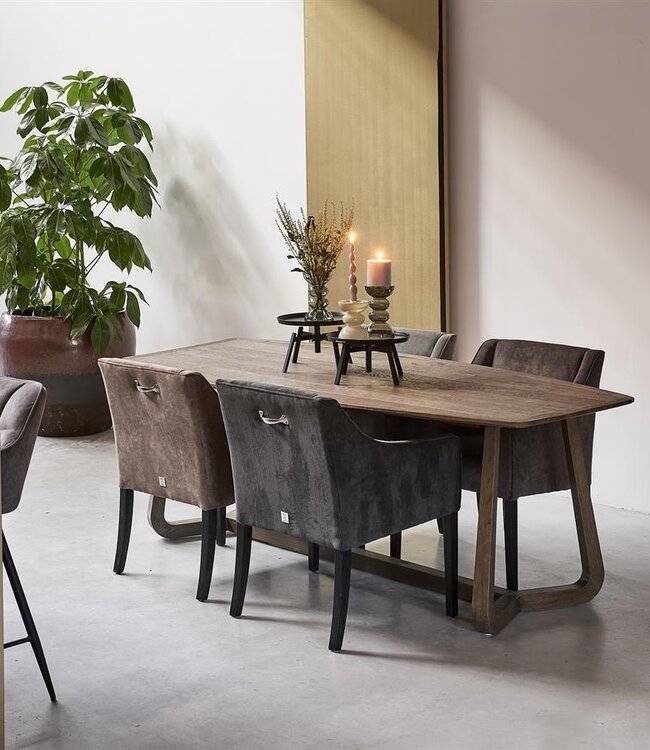 Rivièra Maison Miller Eettafel | Eikenhout | H76 x B220 x D100 cm