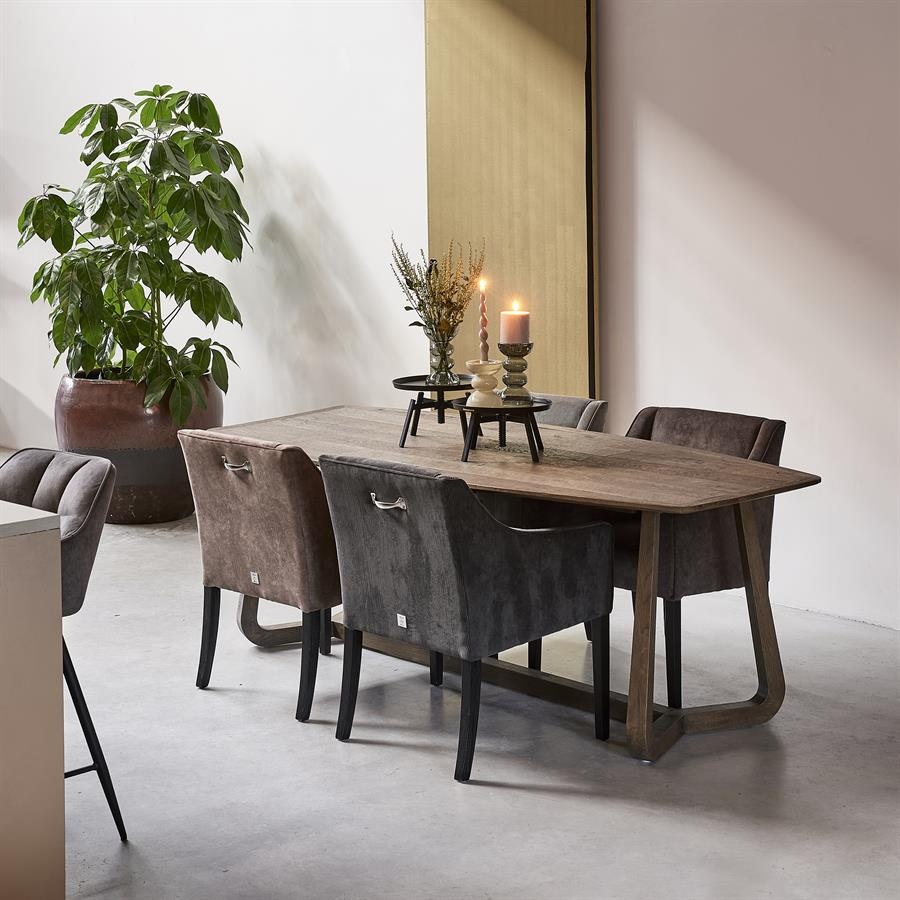 Rivièra Maison Miller Eettafel | Eikenhout | H76 x B220 x D100 cm