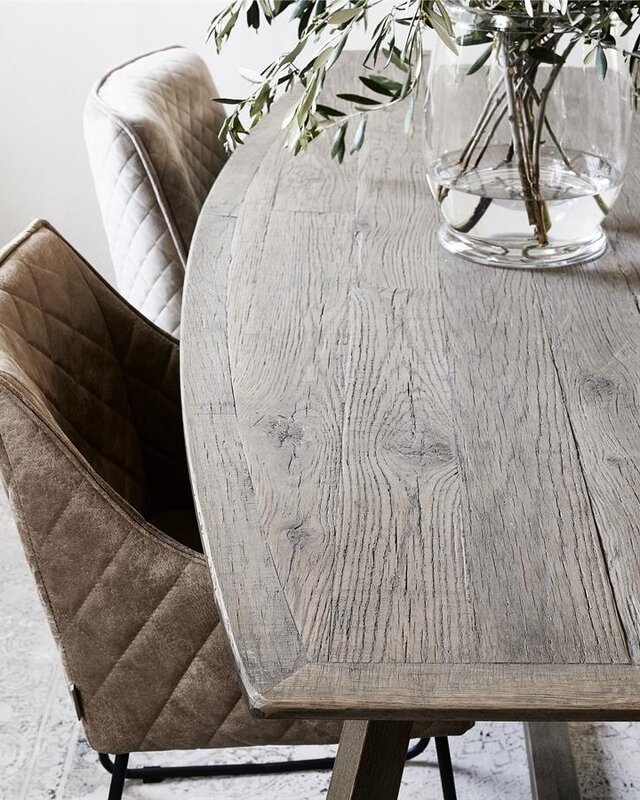 Rivièra Maison Miller Eettafel | Eikenhout | H76 x B220 x D100 cm