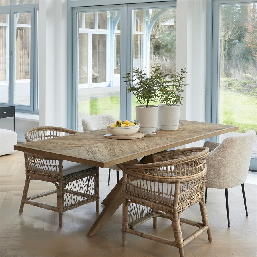 Rivièra Maison Portland Eettafel | Eikenhout | H78 x B230 x D100 cm