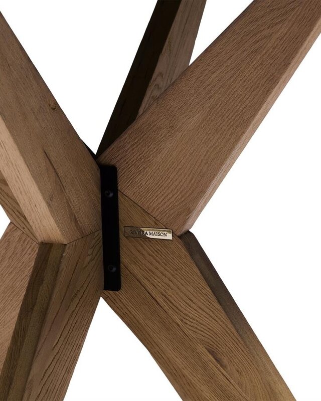 Rivièra Maison Portland Eettafel | Eikenhout | H78 x D120 cm