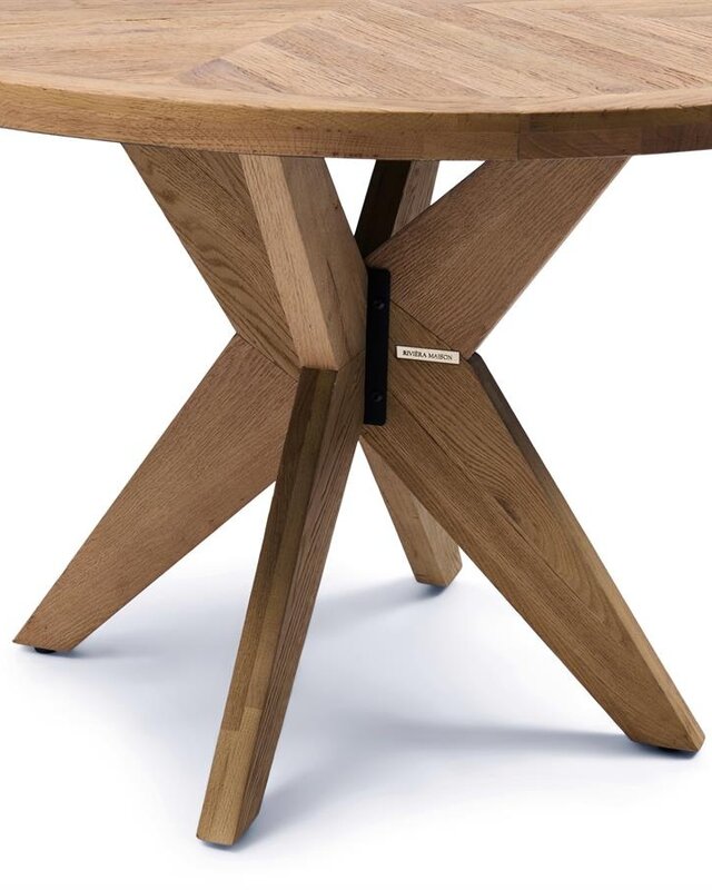 Rivièra Maison Portland Eettafel | Eikenhout | H78 x D120 cm