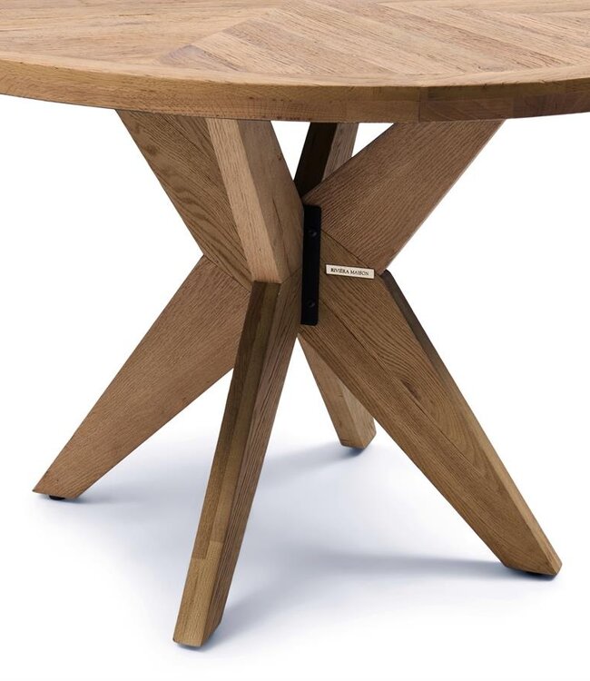 Rivièra Maison Portland Eettafel | Eikenhout | H78 x D120 cm