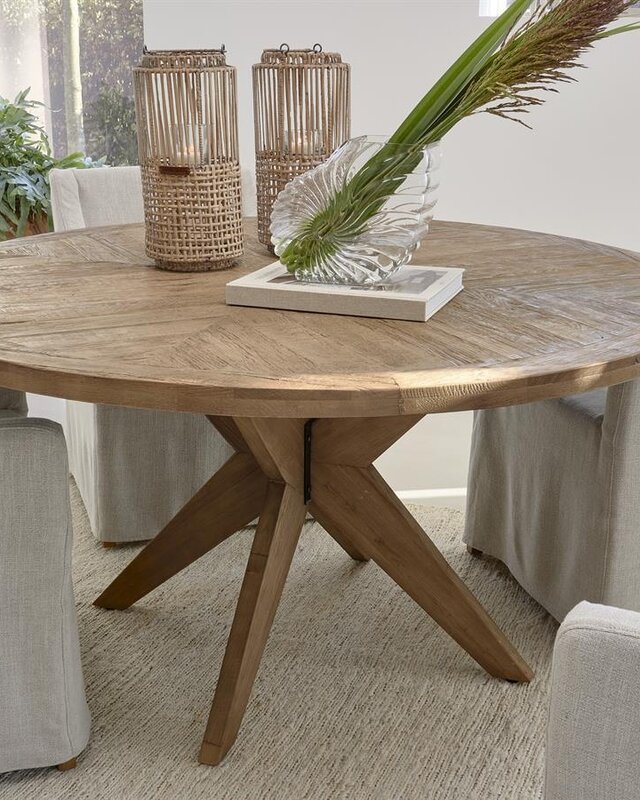 Rivièra Maison Portland Eettafel | Eikenhout | H78 x D150 cm