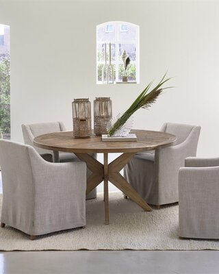 Rivièra Maison Portland Eettafel | Eikenhout | H78 x D150 cm