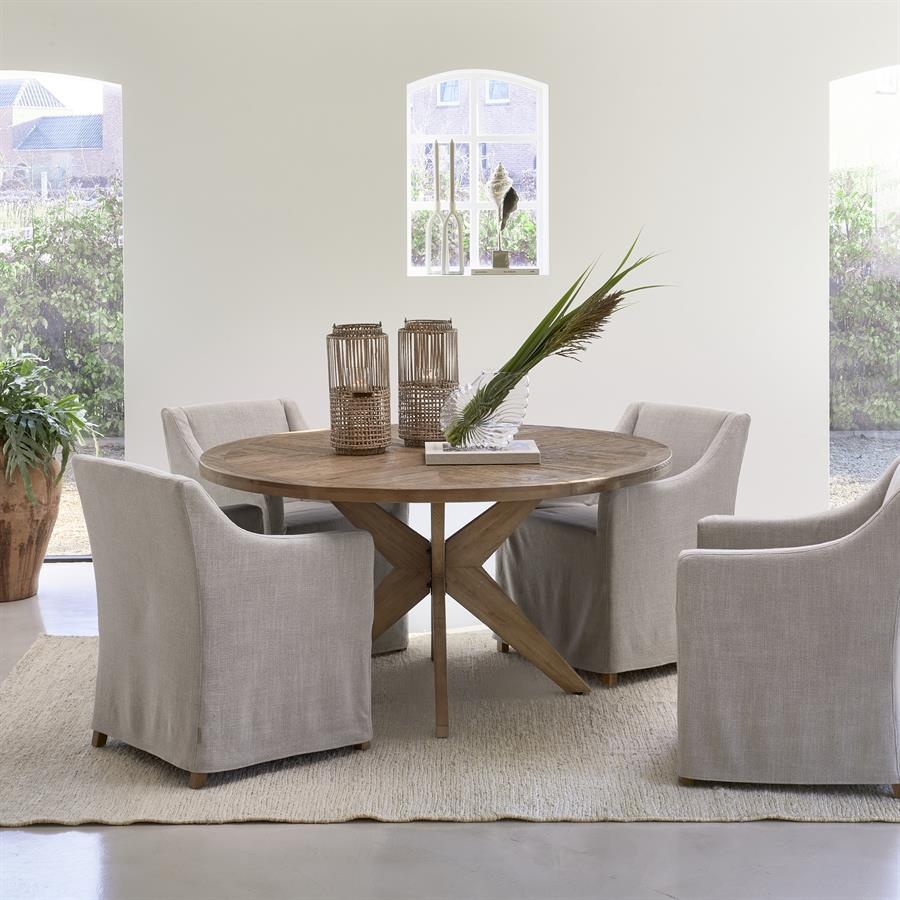 Rivièra Maison Portland Eettafel | Eikenhout | H78 x D150 cm