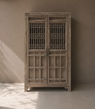 Luksa Home Collection Oosterse Houten Vitrinekast Dong H225 x B127 x D55 Cm