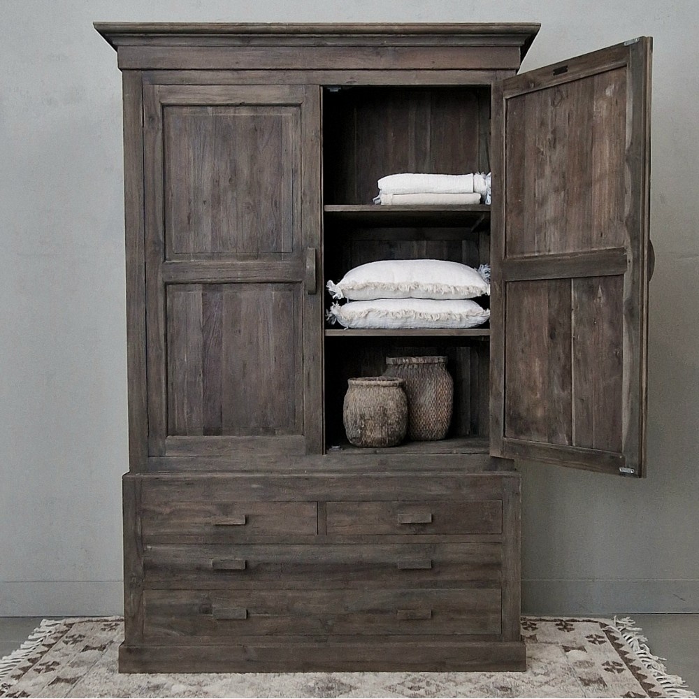 Luksa Home Collection Opbergkast High Canterbury 2-deurs 4-lades H230 x B145 x D55 Cm